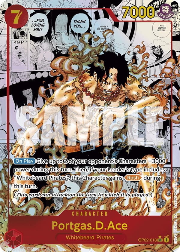 One Piece — Portgas D. Ace Manga Rare OP01-002